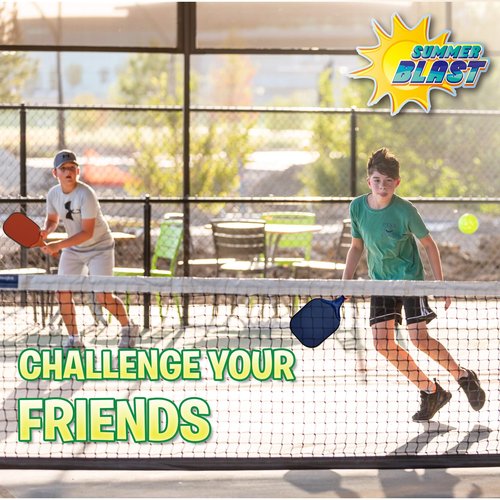 Lollipop Kids Pickleball Competition Set - Includes 2 Plastic Rackets and 2 Pickleballs for Championship Play