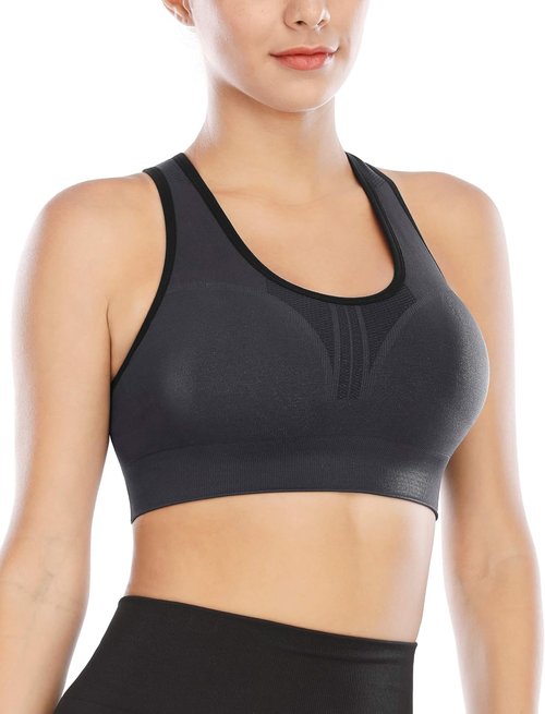 Heathyoga High Support Sports Bra - Padded Racerback Design for Women | Perfect for Workouts