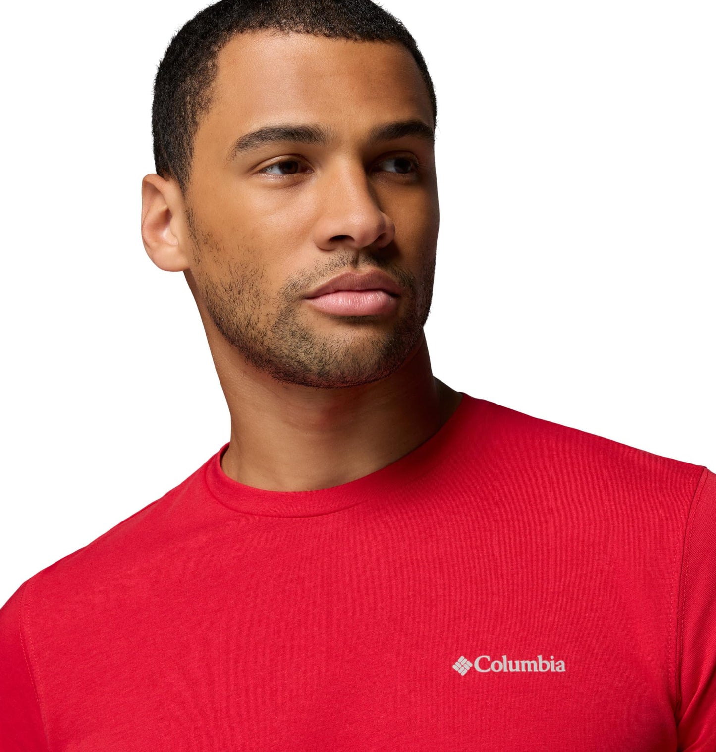 Columbia Mens Thistletown Hills Short Sleeve T-Shirt, Mountain Red, Medium