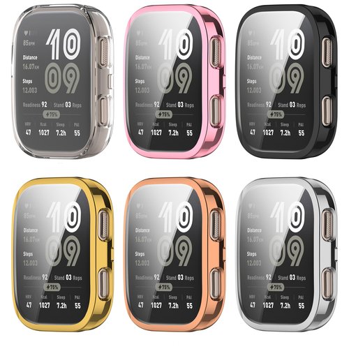 [6-Pack] FitTurn Case for Amazfit Bip 6 Screen Protector, Overall Protective Case TPU HD Ultra-Thin Cover for Amazfit Bip 6 Smartwatch