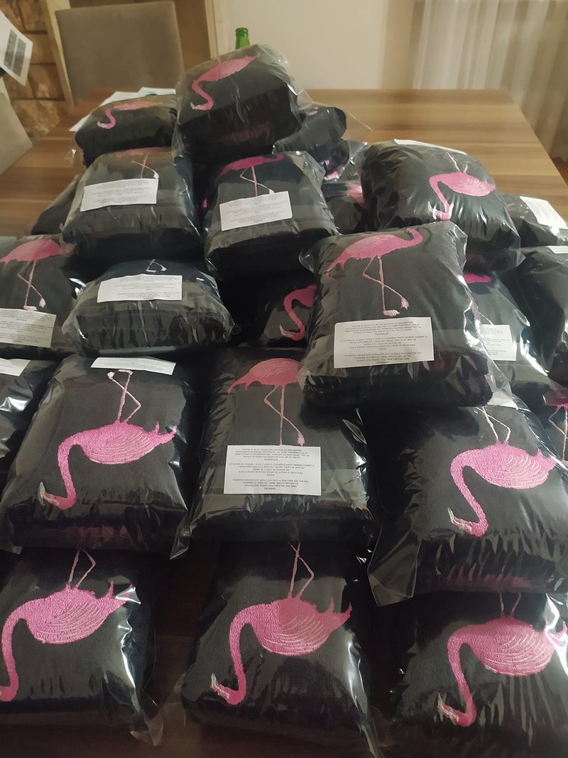 Pink Flamingo Golf Towel, Absorbent Water%100 Turkish Cotton Golf Towel for Golf Bags with Clip Golf Bag Towels Golf Accessories for Men Women, Great Gift for Golf Fan, 11X18 inch (2, Black)