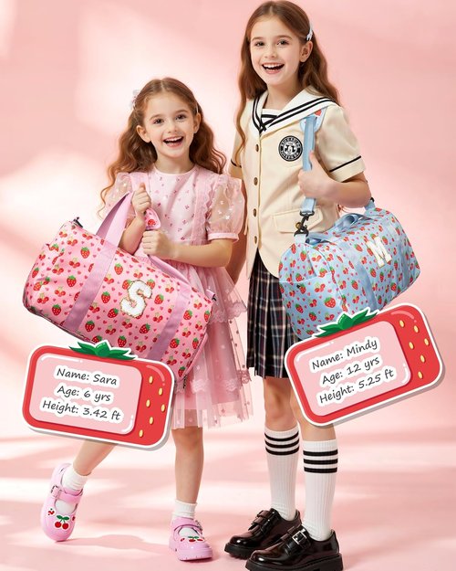 Elilier Dance Bag | Personalized Gym Bag for Girls with Shoe Compartment - Perfect Birthday Gift for Ages 3-12