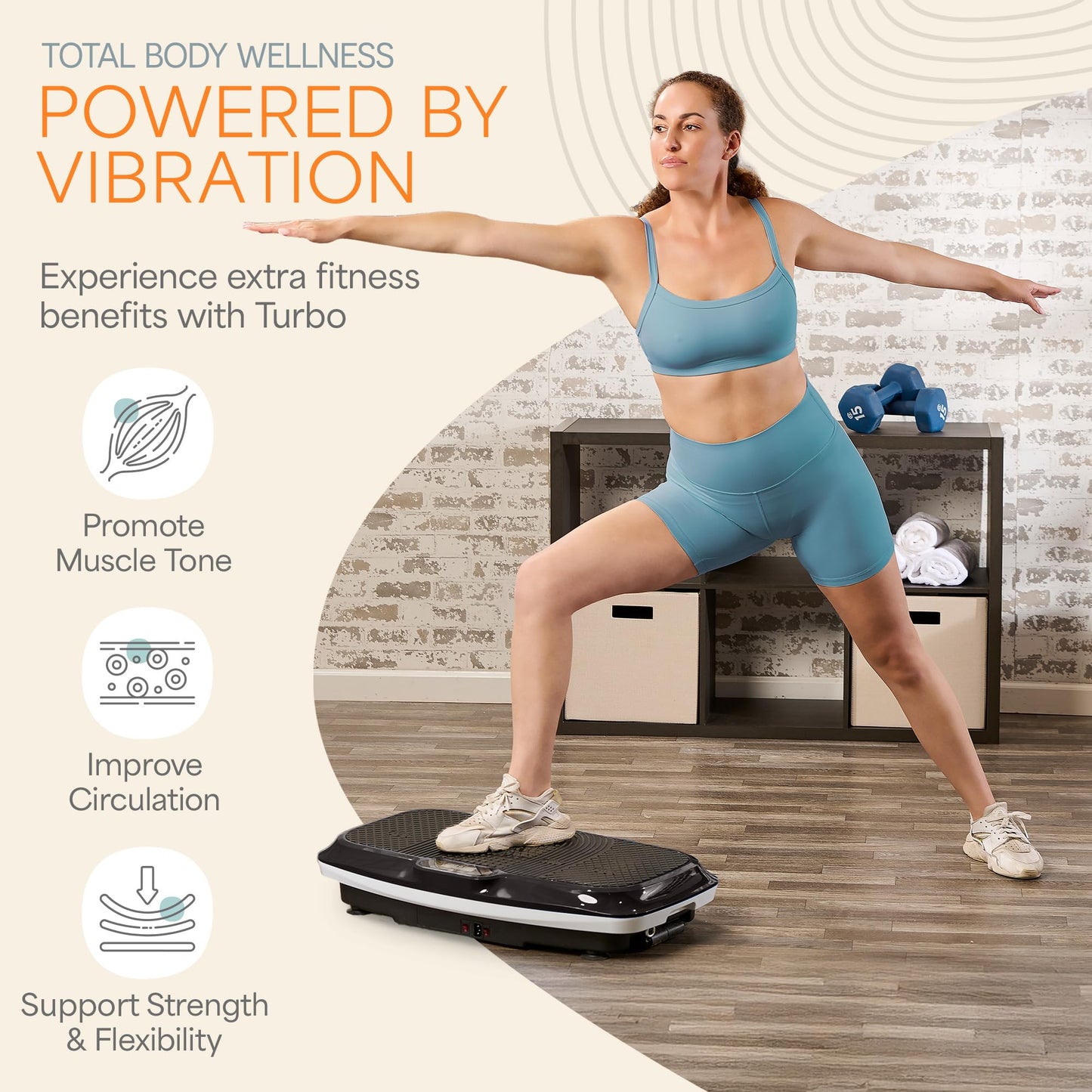 Lifepro Turbo 3D Vibration Plate Exercise Machine with 330 lb Capacity