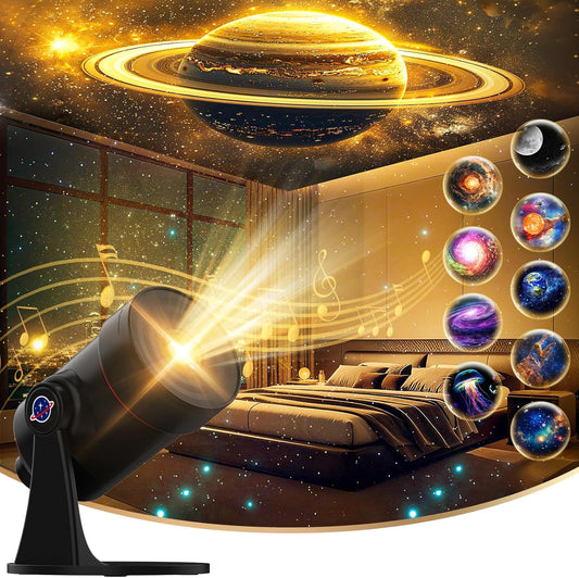 Galaxy Projector with White Noise - 28 Soothing Sounds & Starry Night Light for Kids & Adults