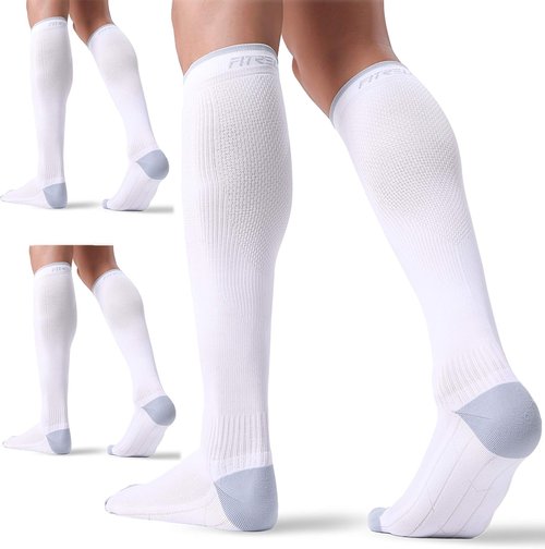 FITRELL Compression Socks - 20-30mmHg Circulation Support for Men & Women | 3 Pairs