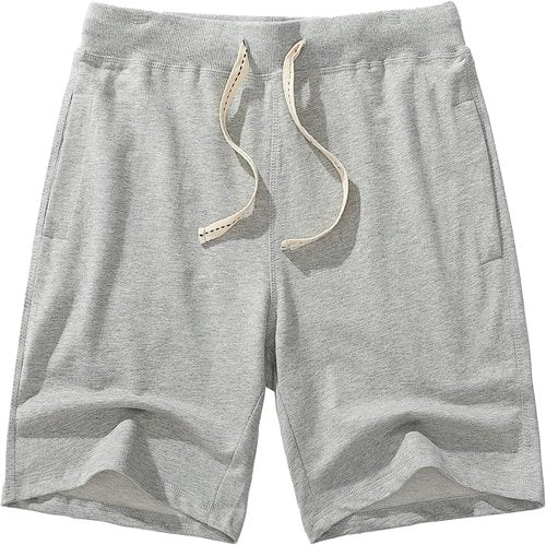 AMY COULEE Men's Athletic Cotton Sweat Shorts - Classic Casual Style with Drawstring