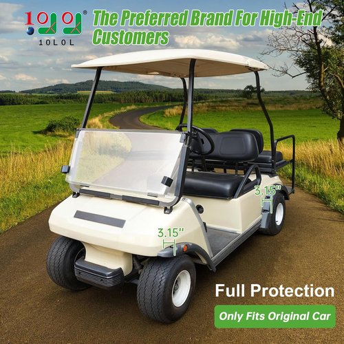 10L0L Golf Cart Front Rear Fender Flares for Club Car DS 1993-up Gas & Electric, with Stainless Steel Screws, Set of 4(Not Fit Modified Models)