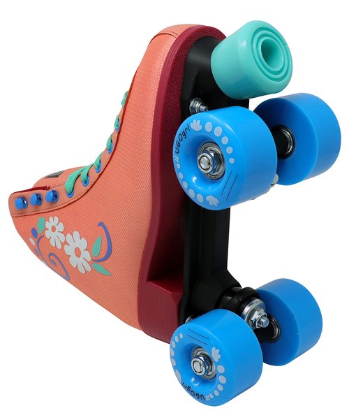 Lenexa uGOgrl Roller Skates for Ladies - Quad Roller Skate - Indoor, Outdoor, Ladies Skate - Great Skates for Beginners - Coral (Men 7 / Women 9)