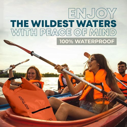 Earth Pak Waterproof Dry Bag - Durable Backpack with Zippered Pocket to Keep Gear Dry
