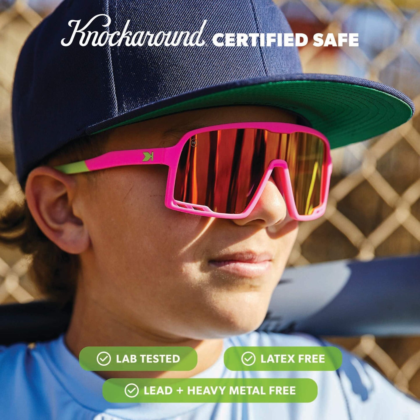 Knockaround Kids Sport, Youth Baseball Sunglasses - UV400 Protection