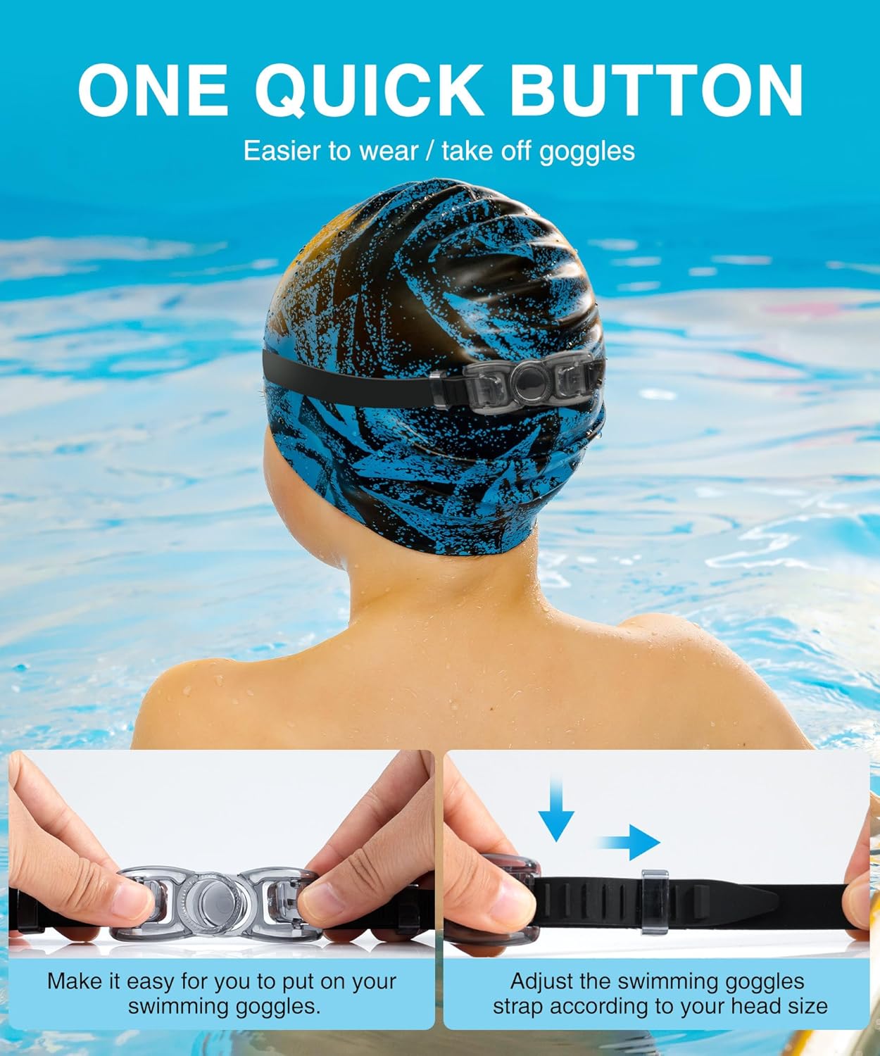 Skiennix Kids Swimming Goggles - Anti-UV, Anti-Fog, Leak-Proof | 3 Pack for Ages 6-16
