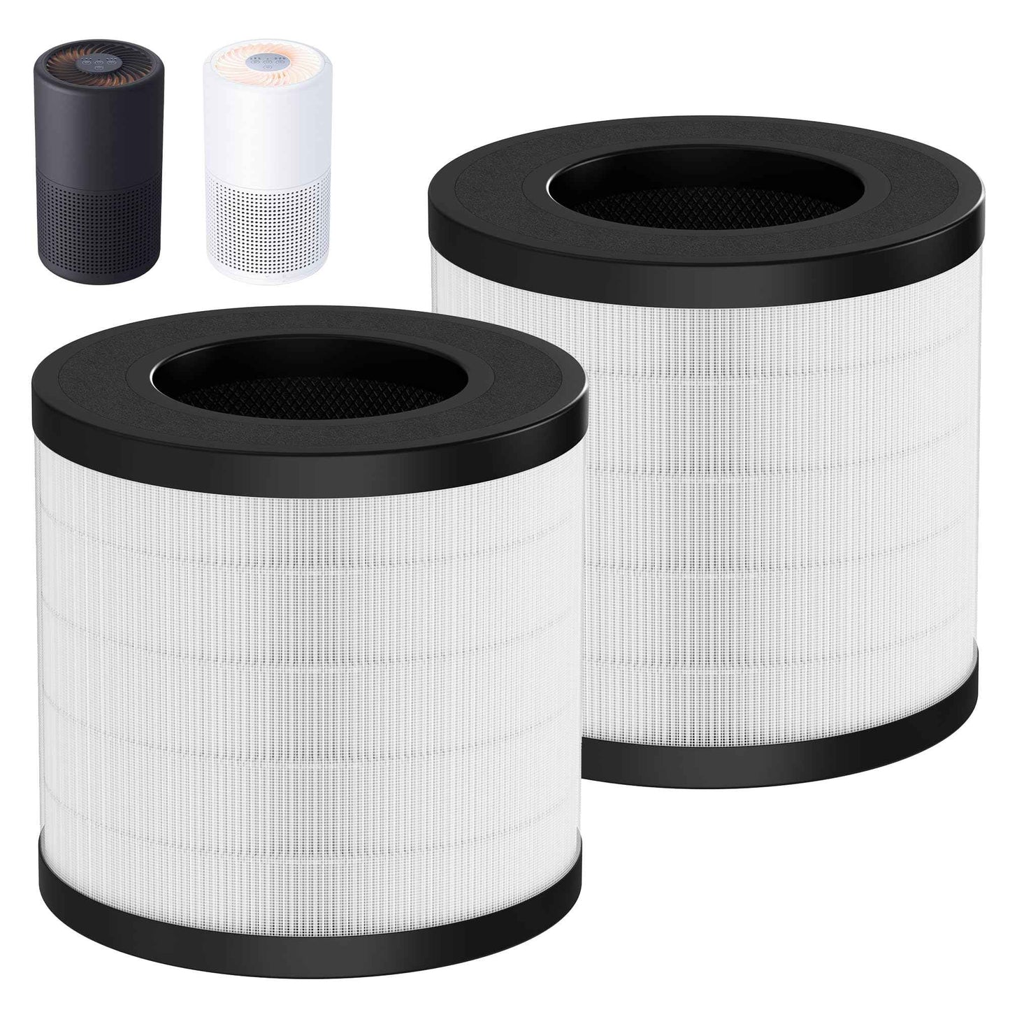 PU-P05/AC201B Replacement Filter Compatible with FULMINARE PU-P05 and Purivortex AC201B Air Purifiers, H13 True HEPA Air Filter for Home Pets Dander Dust Smoke Pollen 2pack