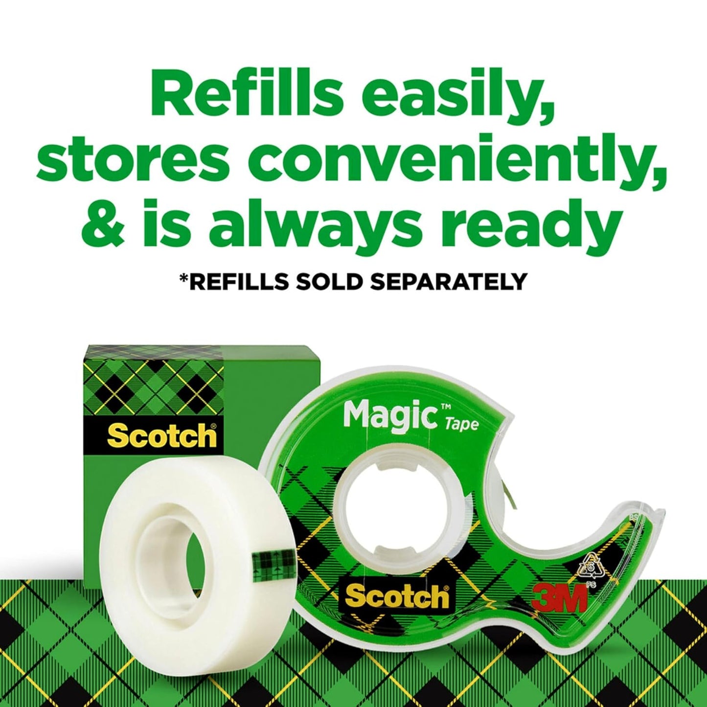 Scotch Magic Tape - Invisible Clear Repair Tape | 3 Dispensered Rolls, 3/4 x 300 Inches
