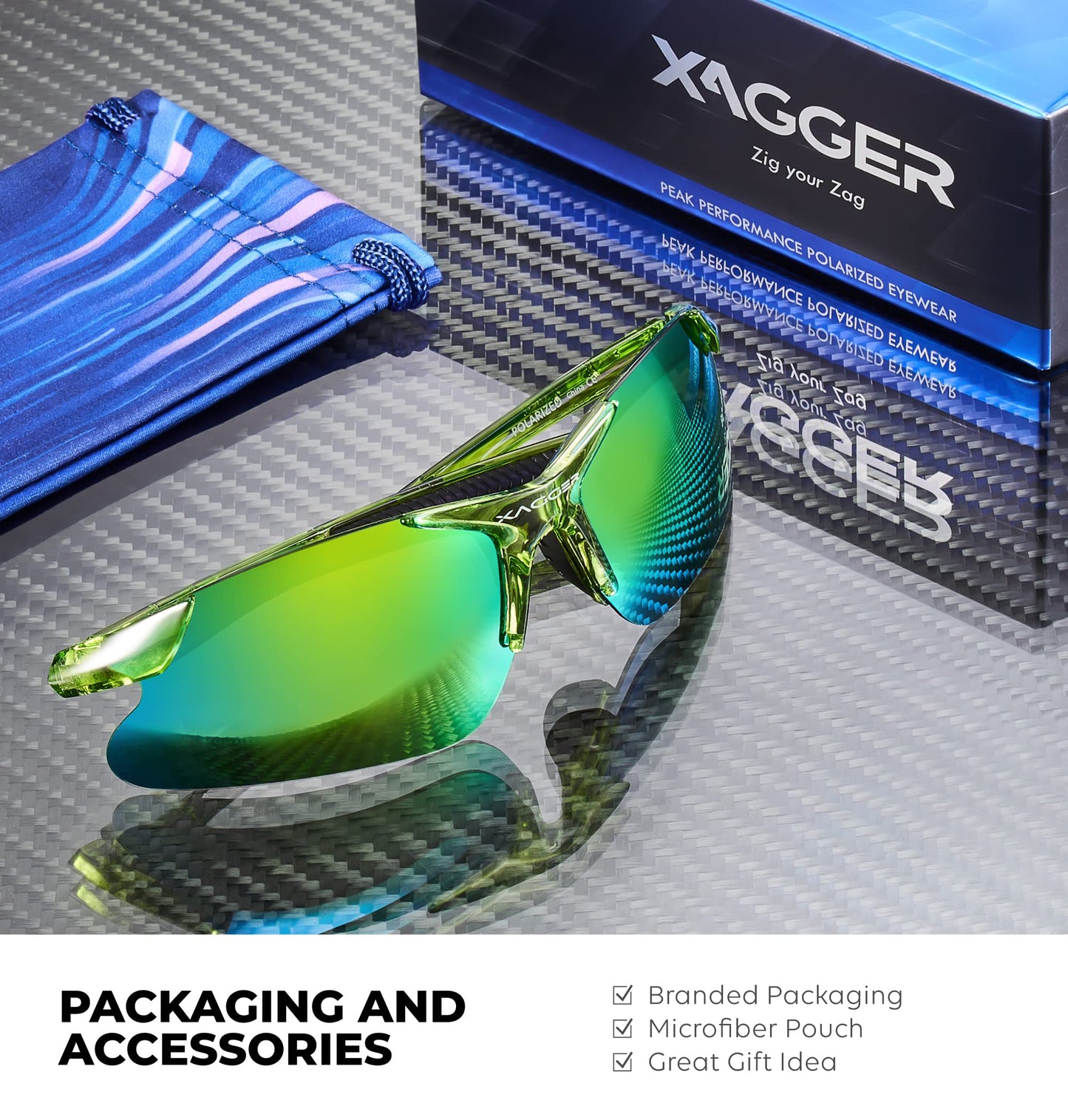 Xagger Kids Youth Polarized Sports Sunglasses for Boys Girls Baseball Softball Glasses TR90 Frame
