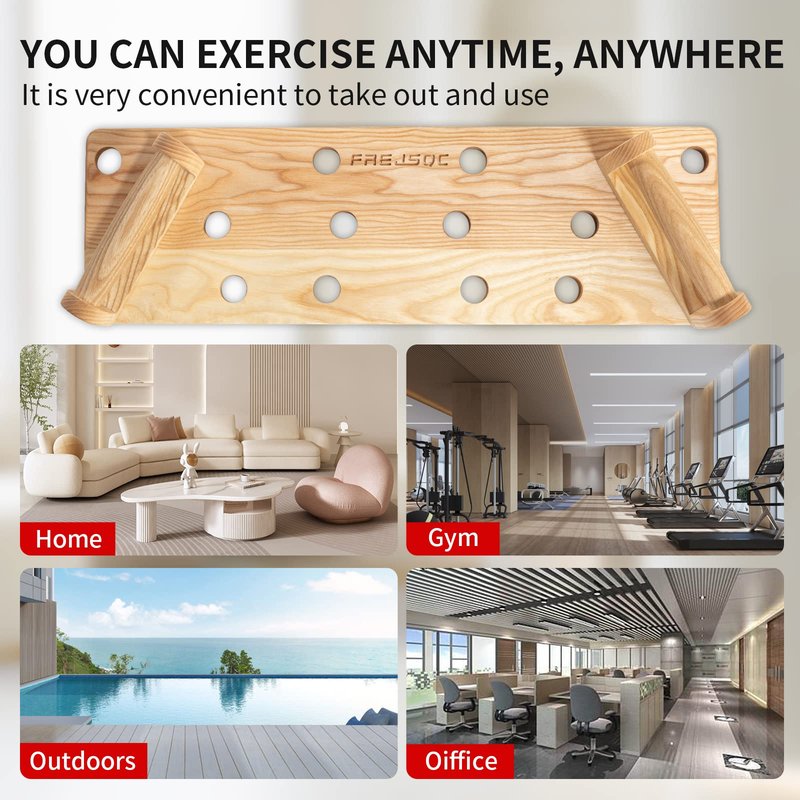 FREJSQC solid wooden Push Up Stands 10 in 1,Push Up Board,Portable Gym Accessories, Strength Training Equipment, Original Patent design – Home Workout Equipment，for men and Women(Ash Wood)