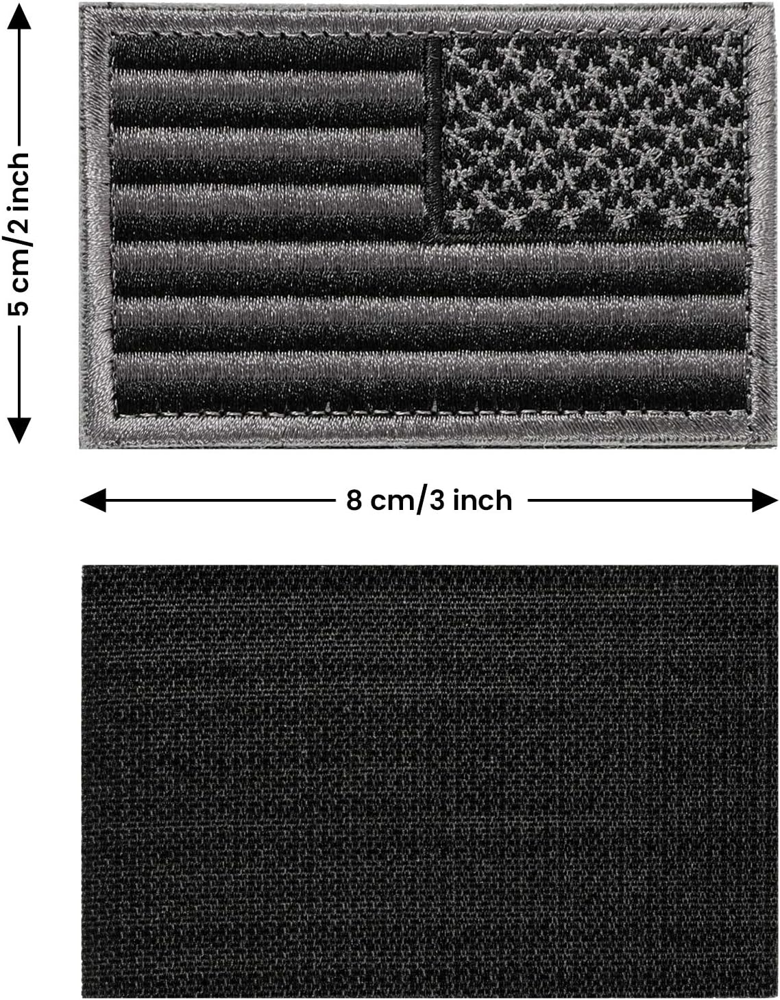 Skiennix Tactical USA Flag Patch - American Flag Emblem for Military Uniforms | Army Green - 2 Pack