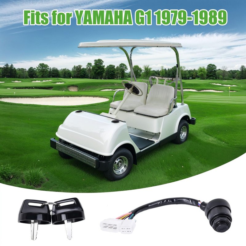 10L0L Golf Cart Ignition Switch Key for Yamaha G1 Years 1979-1989 2-Cycle Gas Models OEM J17-82508-20