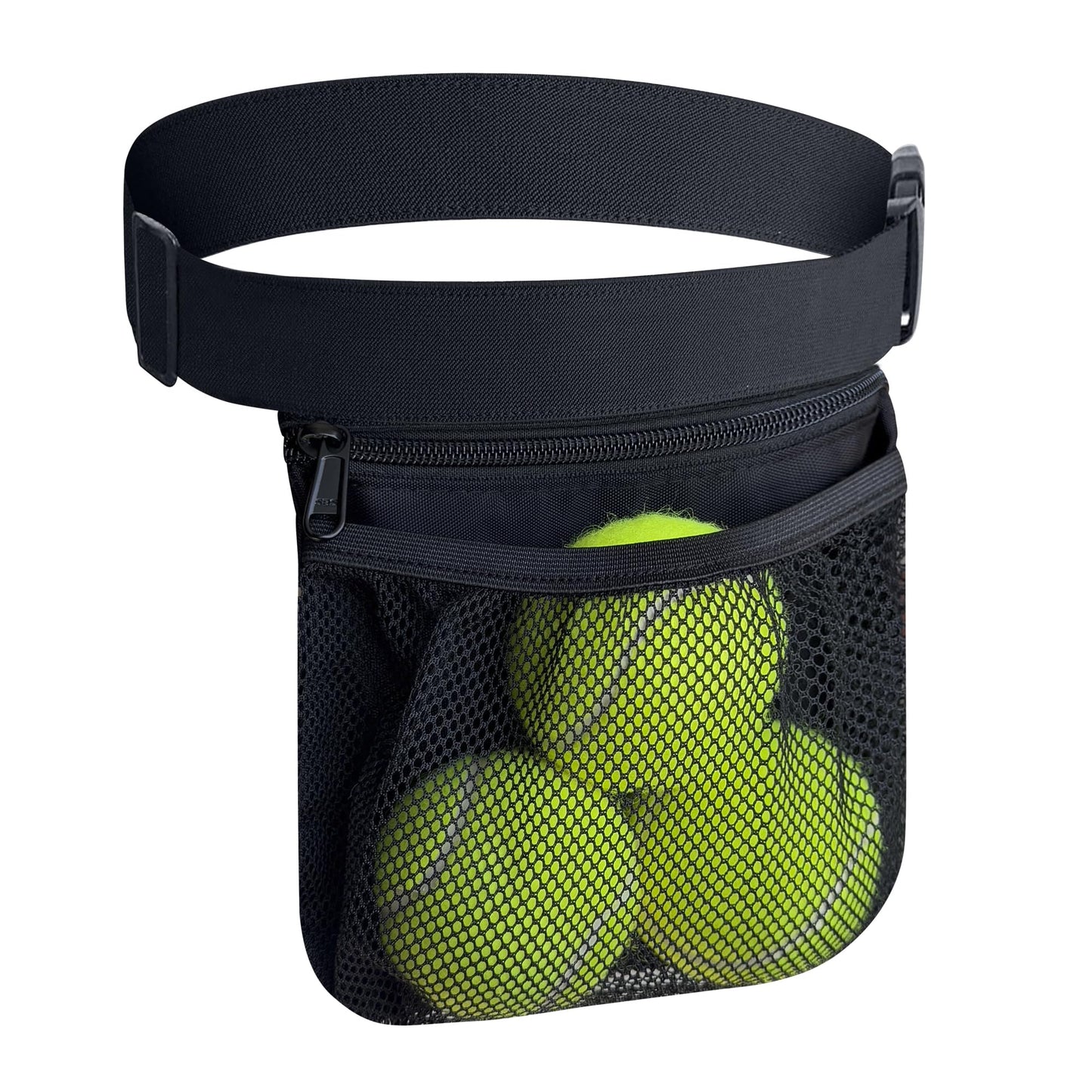 Nebudo Tennis Ball Band Holder Pickleball Tennis Balls Pickleballs Holding Accessory for Women Skirt Men Waist Hip Bags Accessories Pouch Sack Pickle Ball Bag Carrier Gadgets Gear Band Travel Pocket
