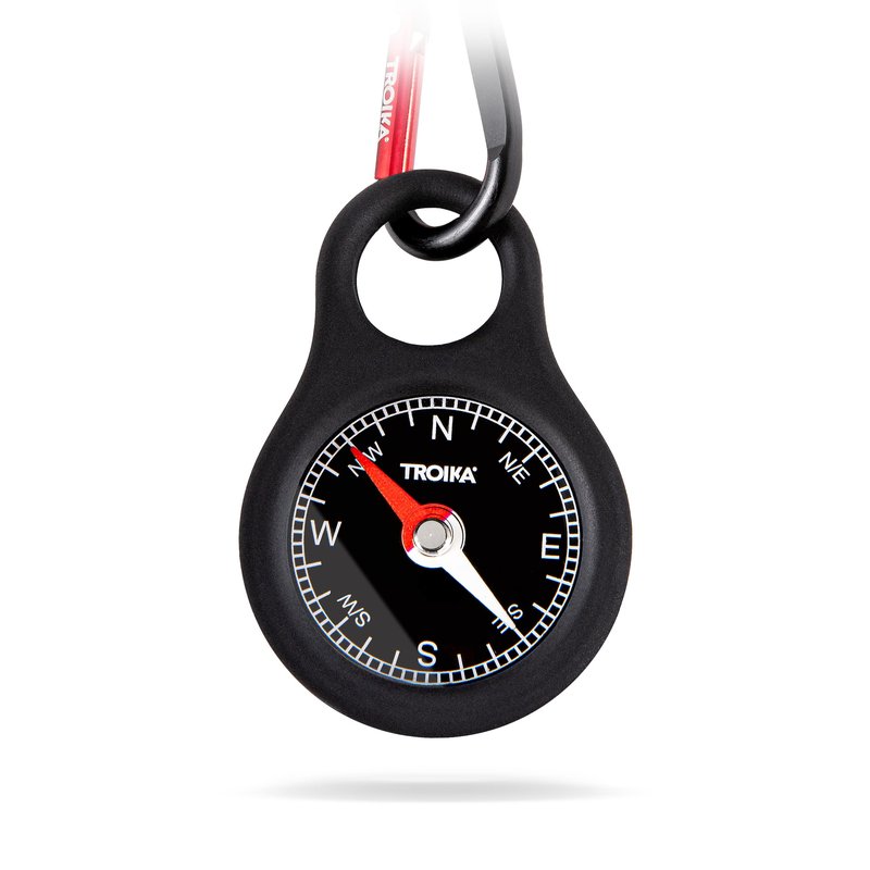 Troika Wegweiser, Item COS10/BK Pocket Compass with Carabiner Black