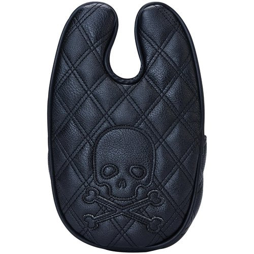 Kimpengofu Golf Club Skeleton Mallet Putter Cover Magnetic Closure Skull and Crossbones Fits for OZ1 MEZZ1 MEZZ1 MAX Putters Center Shaft Synthetic PU Leather Headcover (Black)