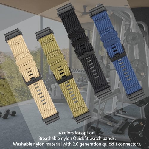 Zeit Diktator 22mm Quickfit Watch Bands compatible with Garmin Fenix 8 47mm/E 47mm/7X Pro/7/6 Pro/5 plus/Forerunner 965 955 945 935/Epix 2 Pro/Descent G1/ Approach S70 S60 S62 Nylon Watchband For Men