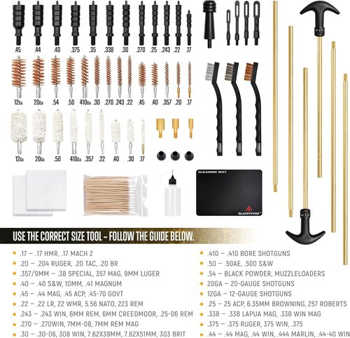 GLORYFIRE Gun Cleaning Kit - Universal Gun Brushes & Elite Brass Rods | Essential Hunting Gear