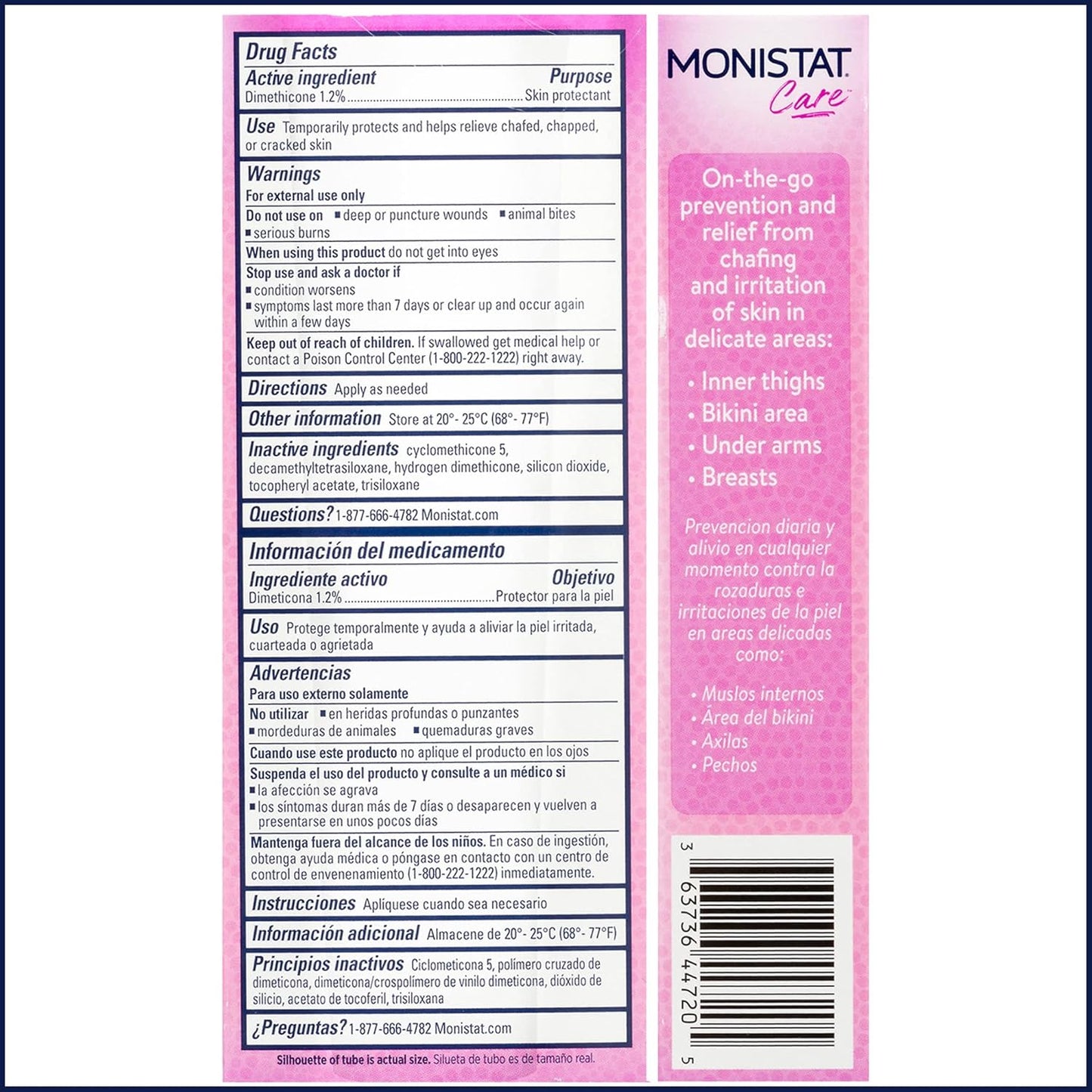 Monistat Chafing Relief Powder Gel - Long-Lasting Anti-Chafing Protection for Thighs & Bikini Area | 1.5 Oz