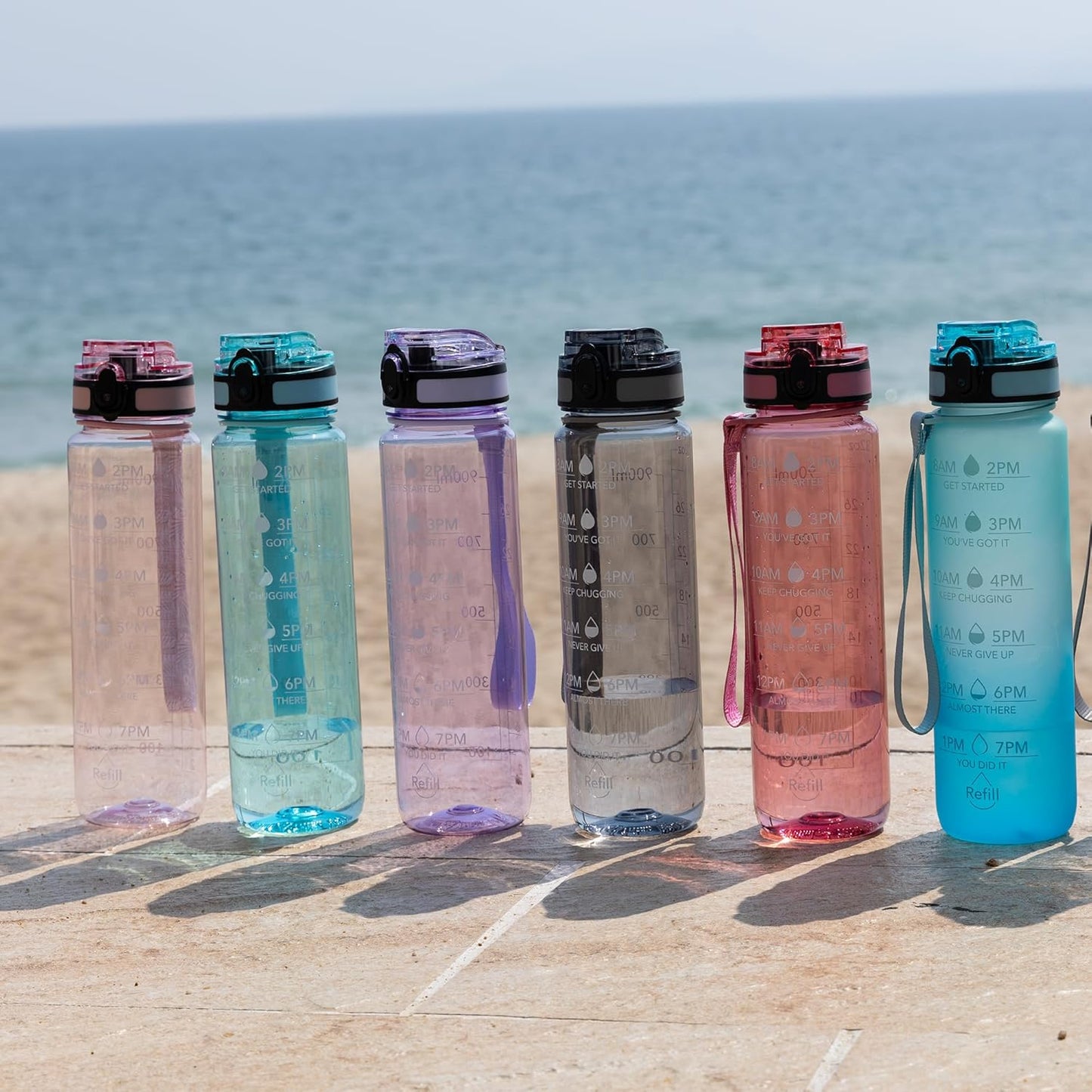 OLDLEY 32oz Motivational Sports Water Bottle - BPA Free, Leakproof Design with Time Marker | Perfect Gift for Men and Women