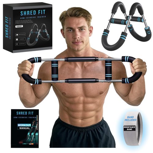 Shred Fit Twister Arm Trainer – Adjustable Forearm Strengthener – Exercise Equipment for Men & Women – Chest Workout Equipment – Portable Detachable –Home Workout Suspension Trainer – 40-90lb