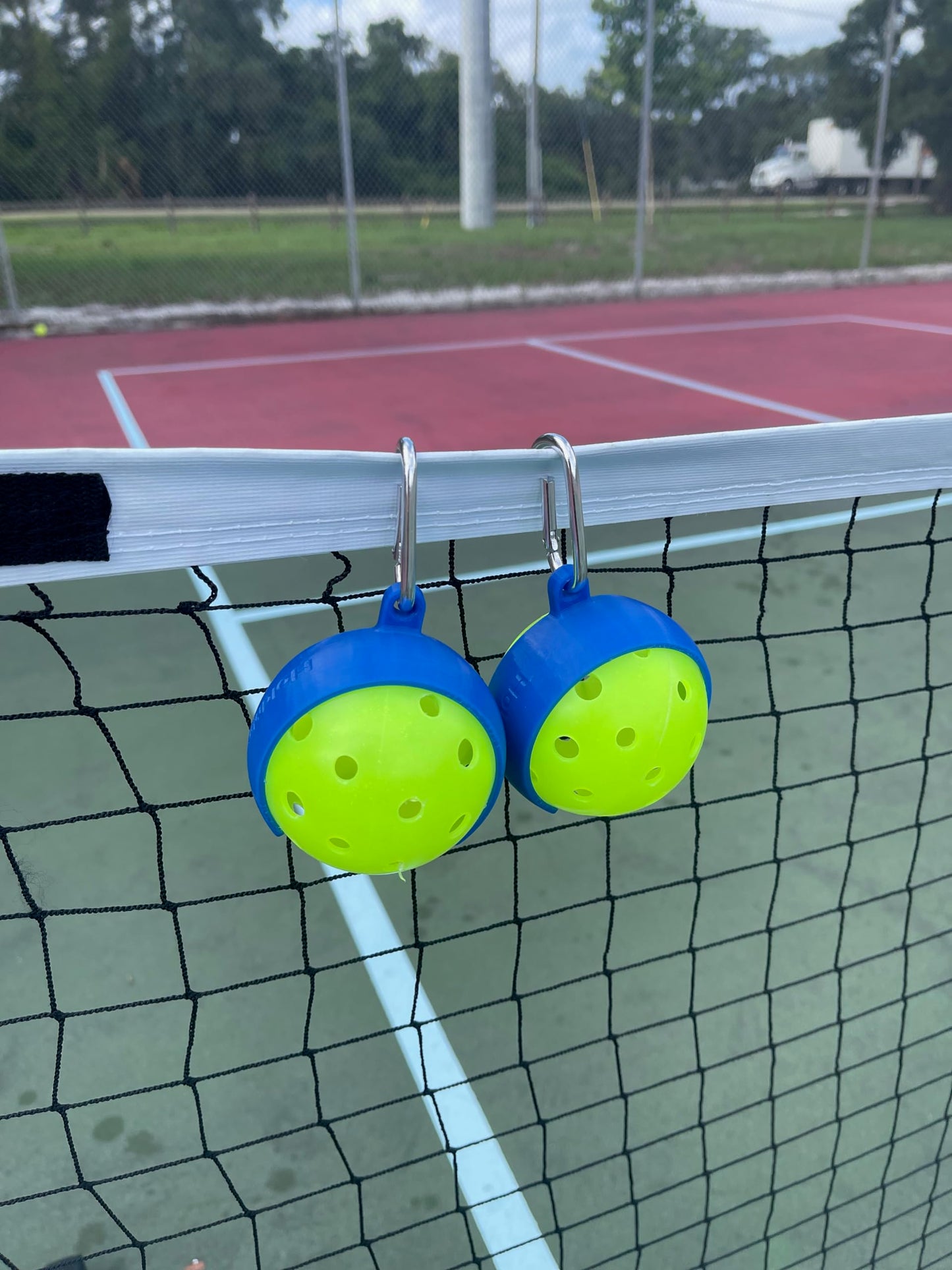 HoldMyBallz Pickleball Holder | Easily Attach Pickleballs | Ultimate Gift | 2-Pack (Blue)