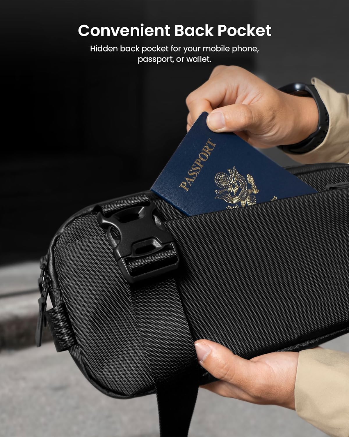 tomtoc Compact EDC Sling Bag - Versatile Crossbody Chest Pack for Men & Women | 3L-10L, X-Pac/Recycled Polyester