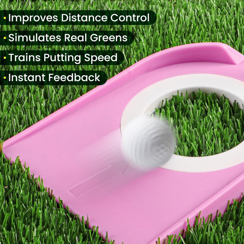 FINGER TEN Golf Putting Cup with Numbered Flag Design Value 6 or 9 Pack, Durable Plastic Practice Cups Golf Training Aids, Lightweight Easy to Carry for Office Backyard Indoor Outdoor (Pink-9 Pack)