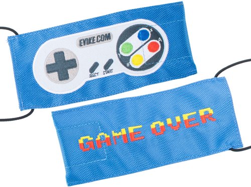 Evike - Tactical Airsoft Cover w/Bungee Cord (Model: Game Over/Blue/Large)