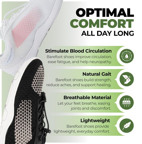 Hike Footwear HF Flow Barefoot Shoes for Women & Men - Minimalist Shoes with Arch-Support, Breathable Splash-Proof & Versatile Boot, Ergonomic Pain-Relief Posture Improvement Hiking Boots Blue