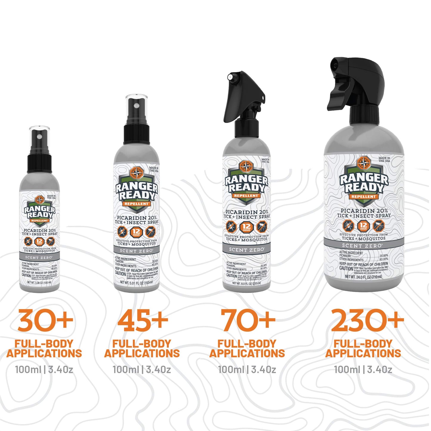 Ranger Ready Repellents Picaridin Insect Repellent in Night Sky Scent - Mosquito Repellent and Tick Spray - DEET Free Bug Spray Travel Size, 3.4 Oz.