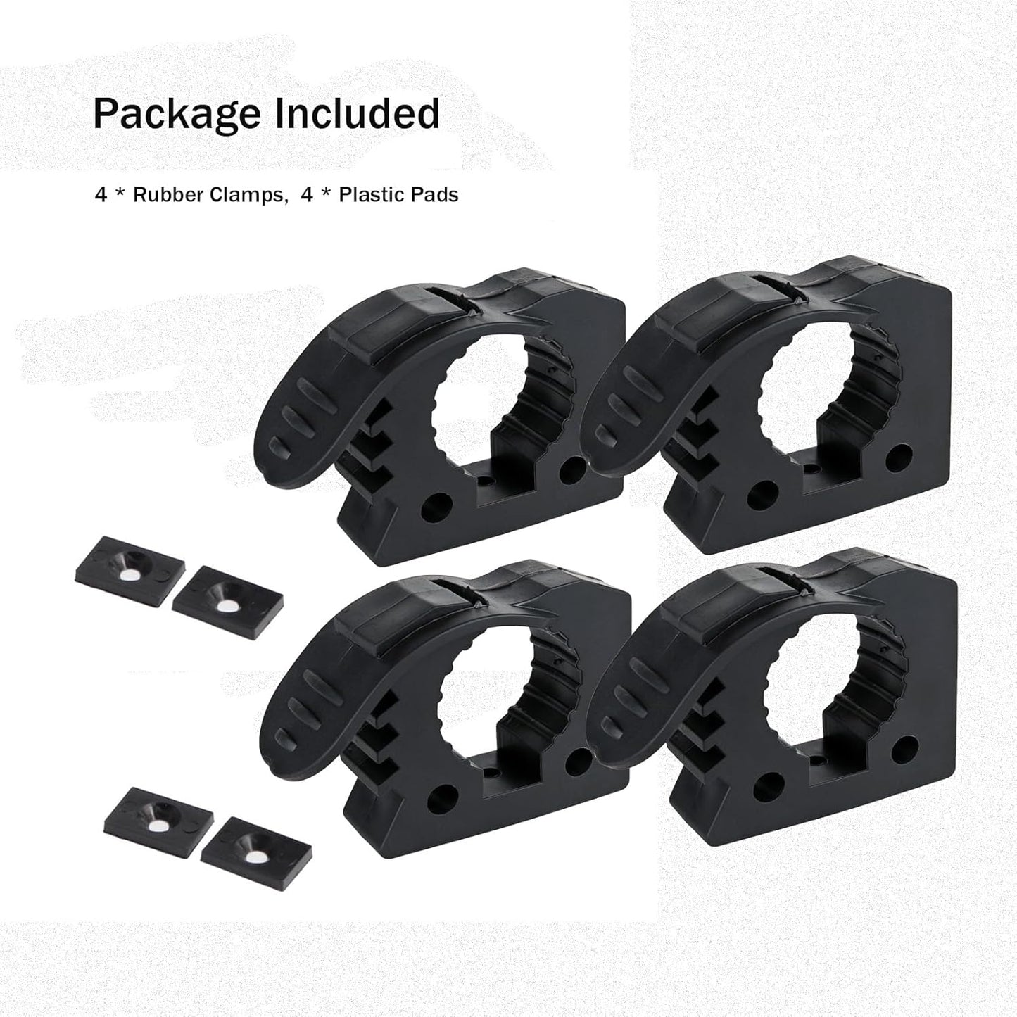 UTV ATV Shovel Holder - Quick-Release Molle Panel Rubber Clamps for Off-Road Vehicles | Fits 1-1/7" to 1-3/7" Diameter (Medium - 4 Pack)
