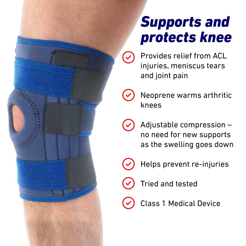 Neo-G Knee Brace, Stabilized, Open Patella – Knee support helps with Arthritis, Joint Pain, Meniscus Tear. Knee Brace for Rehabilitation Class 1 Medical Device