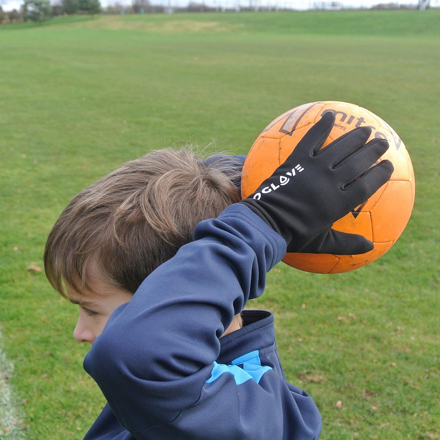 OGLOVE Kids Waterproof Soccer Field Gloves - Thermal Anti-Slip Grip Youth Sports Gloves for Cold Weather