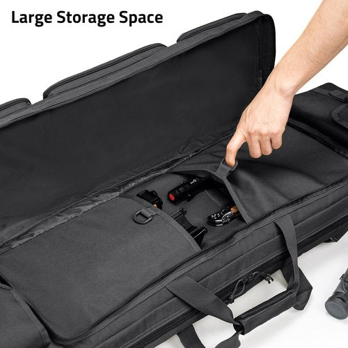 CVLIFE 42" Soft Rifle Case - Durable Double Long Gun Bag with Lockable Zipper & Backpack Strap for Outdoor Hunting