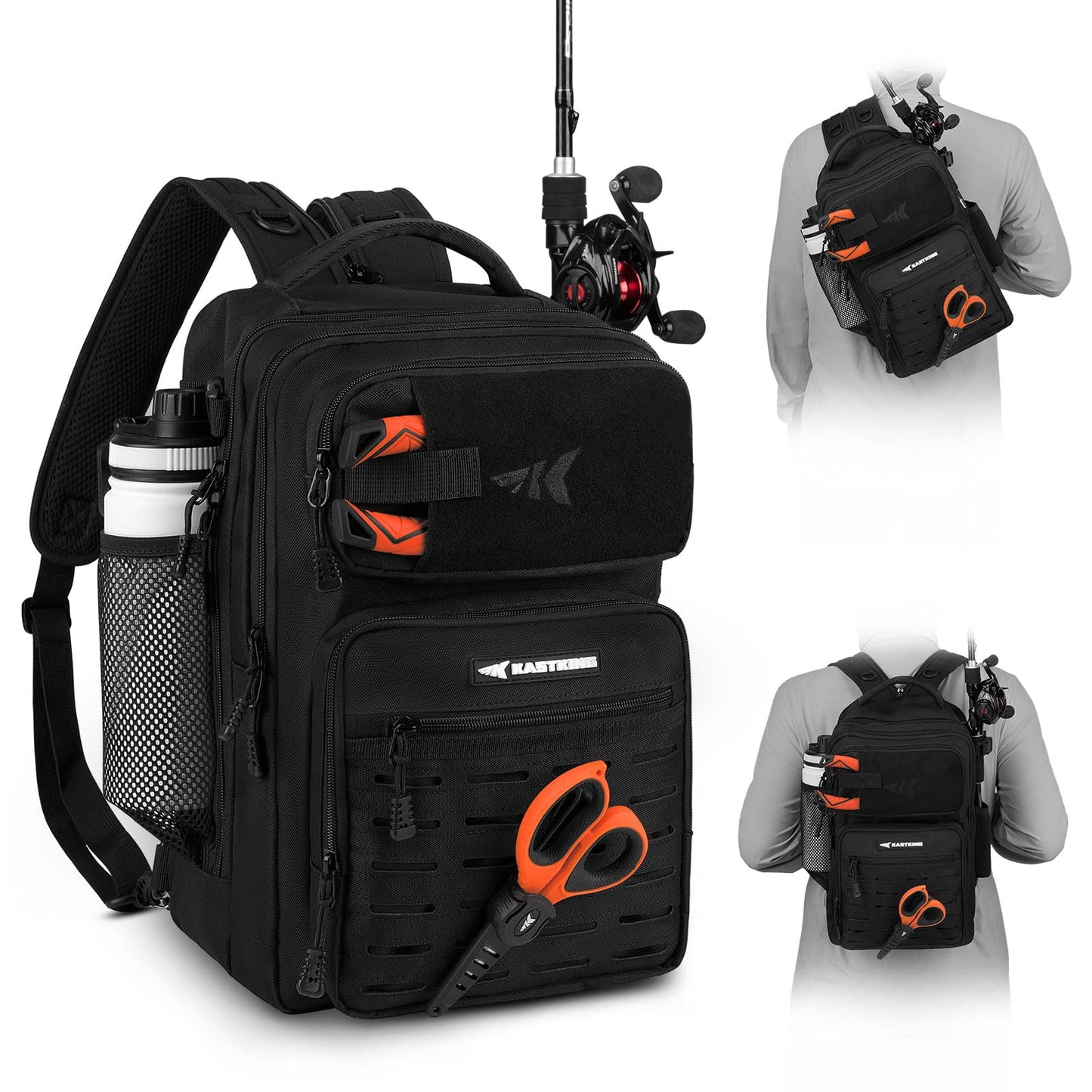 KastKing BlowBak Tactical Sling Tackle Bag-Lightweight Fishing Backpack Storge Fishing Gear and Equipment,Gift for Men