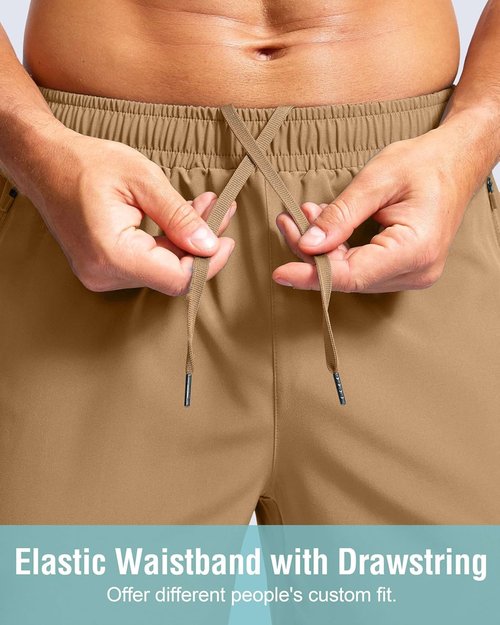 G Gradual Men's Athletic Running Shorts - Quick Dry Zipper Pockets | 7"/5"/9" Workout Gym Shorts for Basketball & Hiking