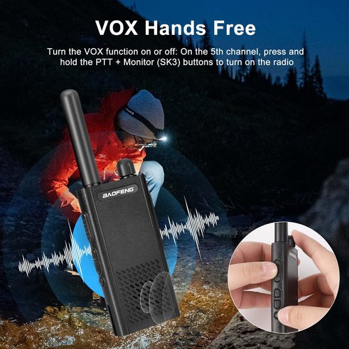Baofeng T26 Walkie Talkies Long Range, Rechargeable Li-ion Battery 16 FRS Channel Two Way Radios with Earpieces for Adults, Handheld Mini Compact Walky Talky with Type-C Charging