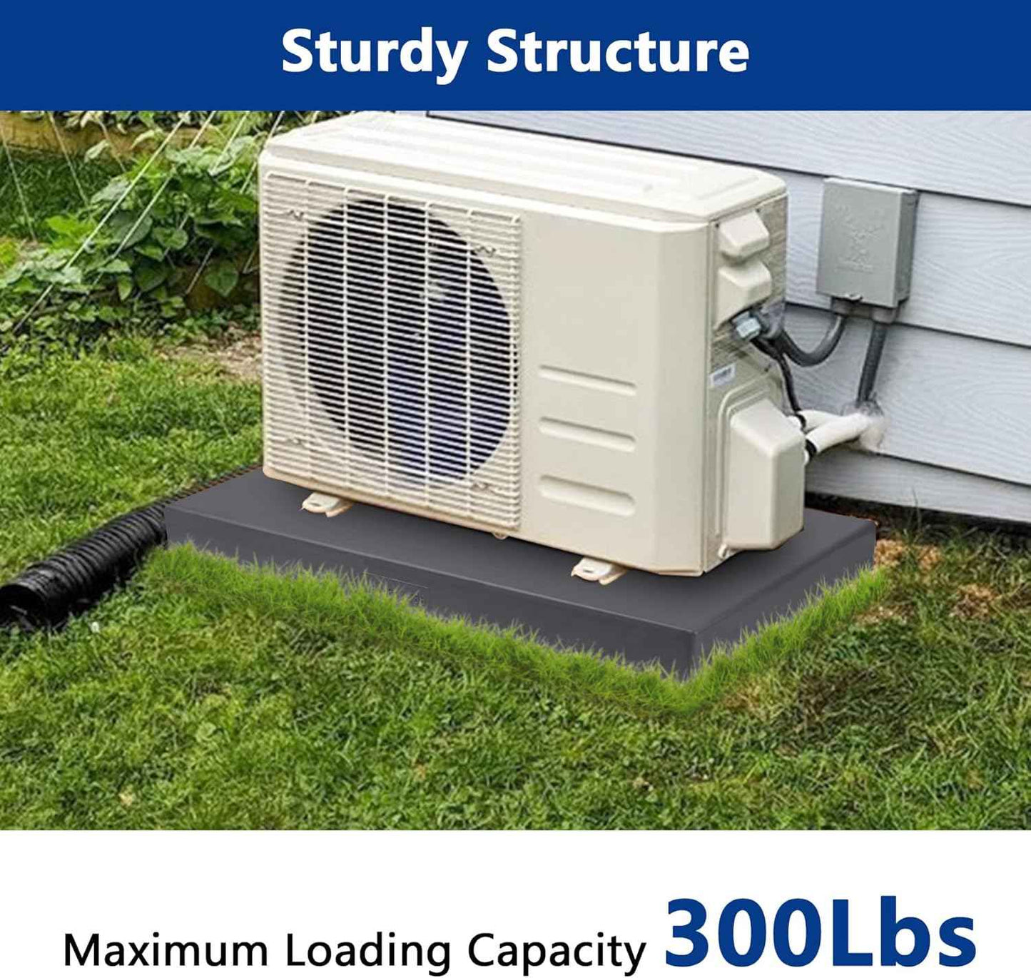 Anti-Vibration Mini Split Pads for Ductless AC & Heat Pump Systems - 38" x 18" x 3"