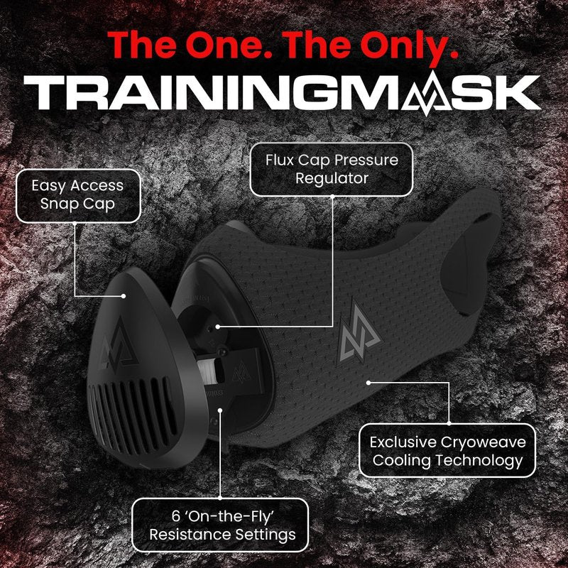 TRAININGMASK 3.0 Performance Breathing Trainer - Elevation Training Mask - Stamina, Performance, Altitude Running Mask, Clinically Proven & Patented (Small)