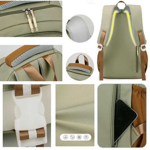 srdmuph Kawaii Backpack with Cute Accessories Pendant Travel Bag Large Outdoor Waterproof Casual Daypack Women Men (Blue)