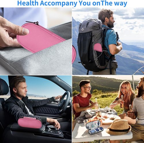 Insulin Pen Cooler Case by [Brand Name] - Travel-Friendly with 2 Reusable Ice Packs | Pink Insulated Bag for Diabetic Supplies