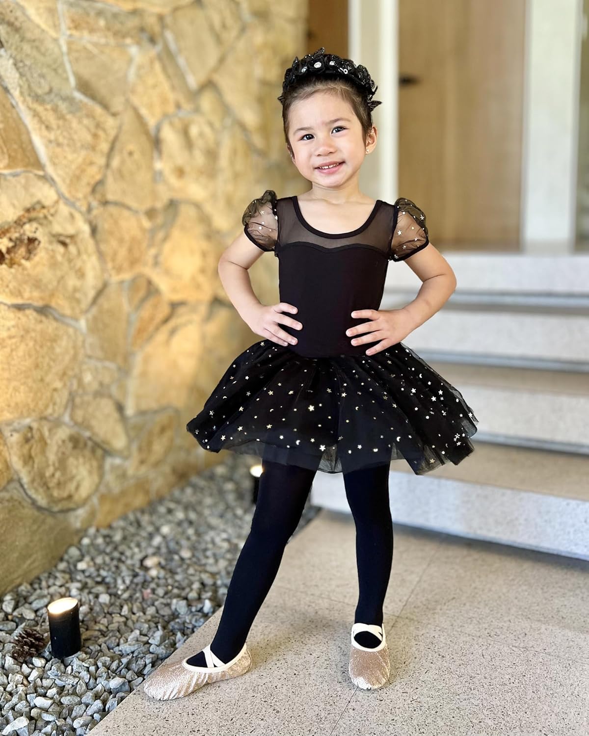 Stelle Ultra Soft Pro Dance Tights | Ballet Footed Tights for Girls in Toddler to Big Kid Sizes