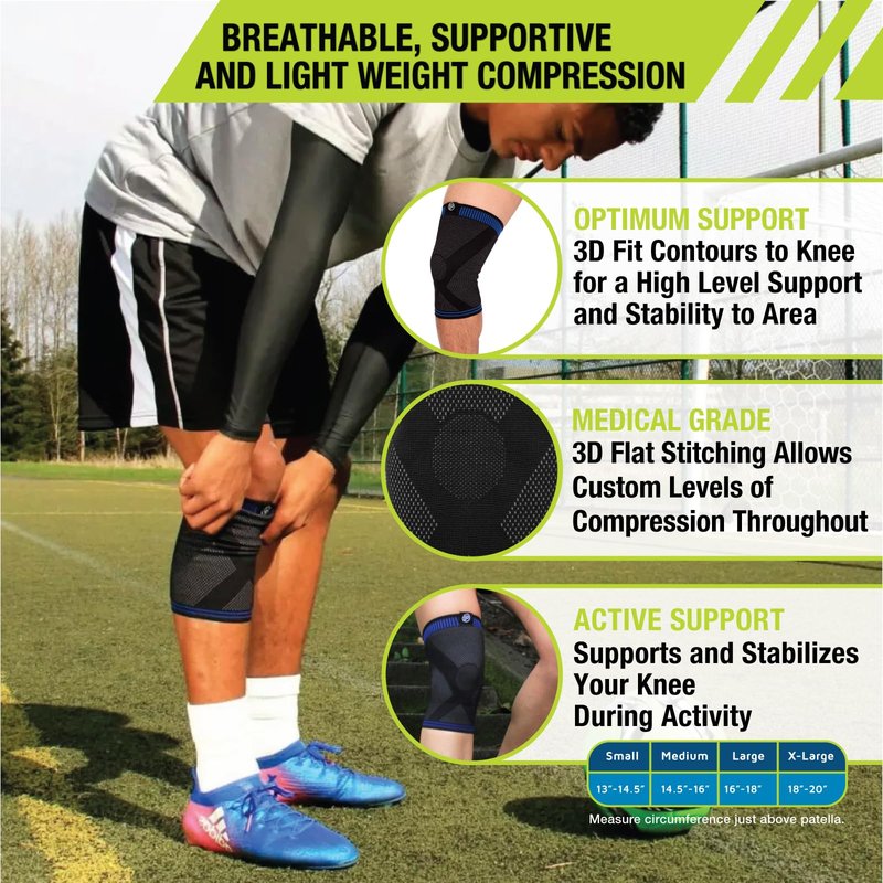 Pro-Tec Athletics 3D Flat Premium Calf Sleeve, Medical Grade Compression with 3D Shaping for Customized Fit, Targeted Muscle Support, Breathable Stretch Fabric allows Full Range of Motion, Small