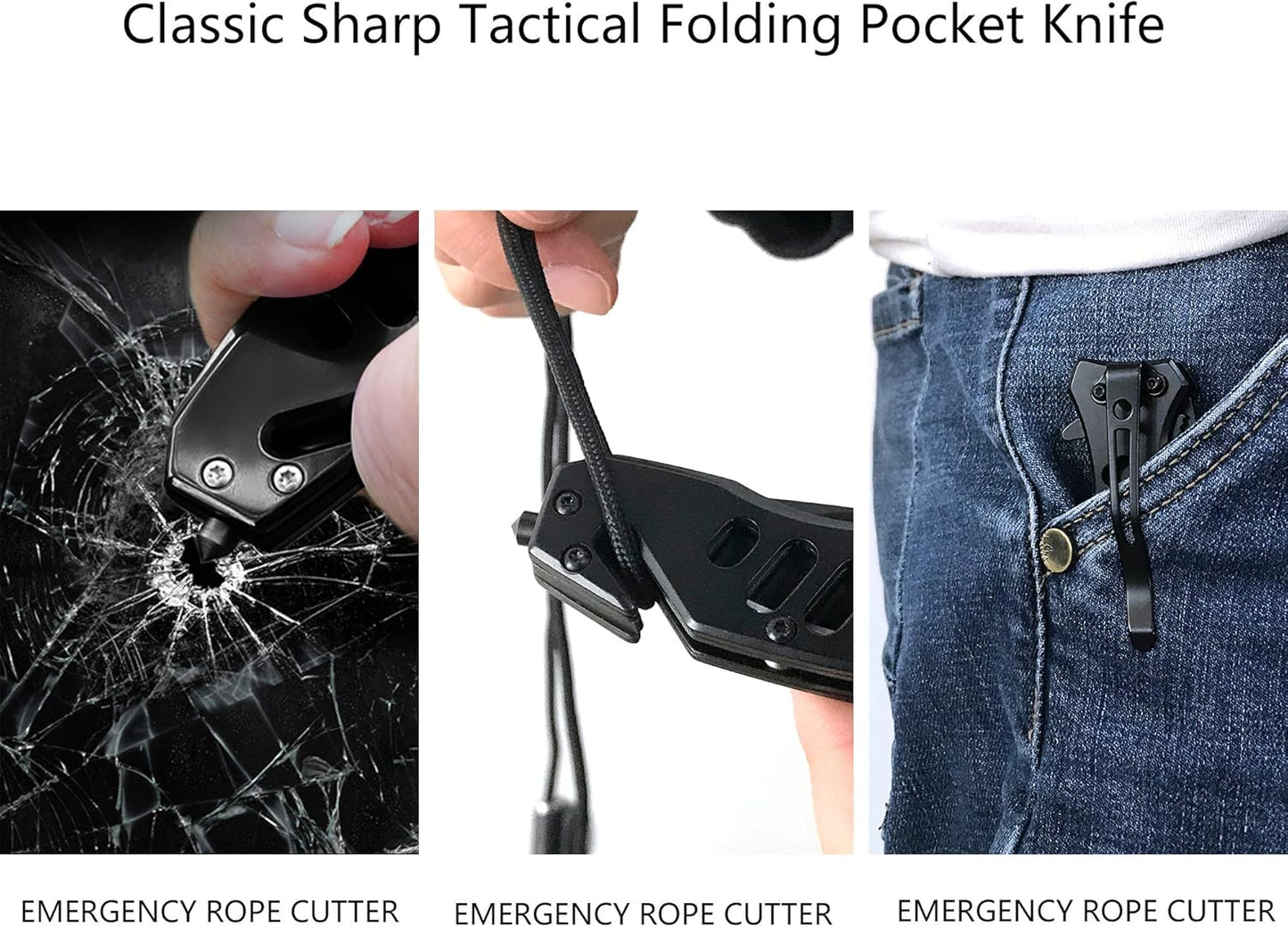 ALBATROSS Tactical Folding Pocket Knife - SpeedSafe Spring Assisted, Glass Breaker & Seatbelt Cutter