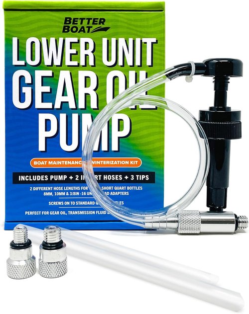 Lower Unit Gear Oil Pump - Quart Bottle Lube Transfer for Marine Transmission & Rear Differential Service